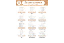 Кружка 350 мл 11,5*8,5*8,5 см Белая с золотом NEW BONE CHINA - Elan gallery фото 8