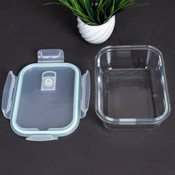 Контейнер прямоугольный, крышка с клапаном 640 мл, стекло / BXW-640CFTQ /уп 36/ - Галеонтрейд фото 3