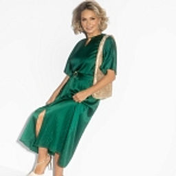 Платье шёлковое, Икона моды (зелёное)