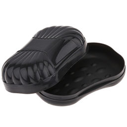 Мыльница дорожная пластмассовая Фигурная 11,5х7,5х6см, темно-серый (Россия) - Домашняя мода фото 2