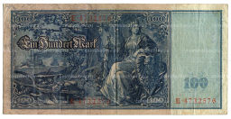 Банкнота 100 марок 1910 года Германия