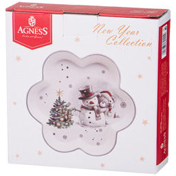 ТАРЕЛКА AGNESS С НОВЫМ ГОДОМ! ФИГУРНАЯ 15*2,5 СМ  фото 2