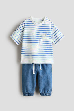 Conjunto de 2 piezas con camiseta y joggers