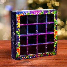 Цена за 5 шт. Упаковка для конфет 16 шт Яркий Новый Год, 17,7 х 17,7 х 3,8 см - Simaland фото 14