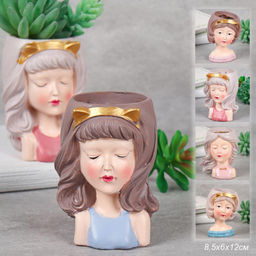 Кашпо 8,5х6х12 см Девушки / WN39 /уп 12/96/ цветное
