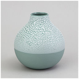 ВАЗА КОЛЛЕКЦИЯ ЖЕМЧУЖИНА 12*12*13,2СМ ЦВЕТ: МЯТНЫЙ