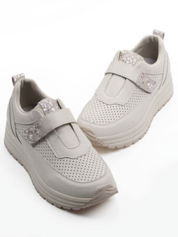 03-A1012-2A LT. BEIGE Кроссовки женские (натуральная кожа)