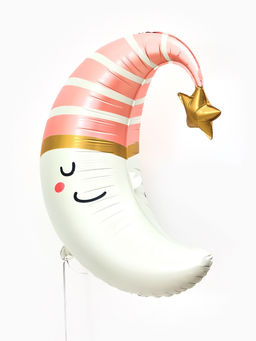 Цена за 2 шт. Воздушный шар фольгированный 28" «Розовый месяц»