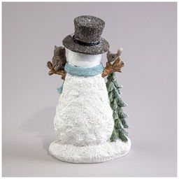 СТАТУЭТКА СНЕГОВИК С LED-ПОДСВЕТКОЙ 14Х12Х23 СМ - Lefard фото 3