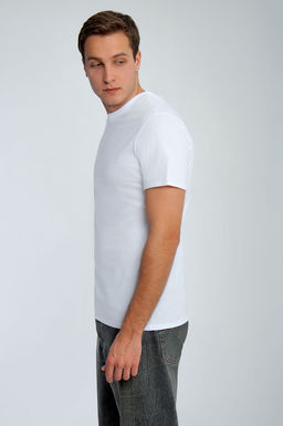 Арт. 61112/9 Футболка мужская однотонная 48-58 (6 шт) Цвет:белый