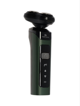 Электробритва LBR-13, роторная, 3 Вт, триммер, 3 головки, сухое бритьё, от АКБ, зелёная