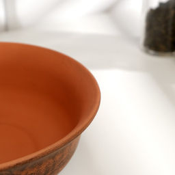 Форма для запекания с крышкой, 550 мл., 16×11 см, красная глина