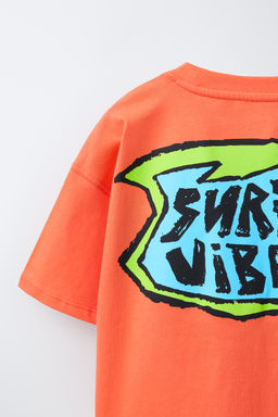 CAMSIETA ESTAMPADO SURF / Naranja - Zara фото 4