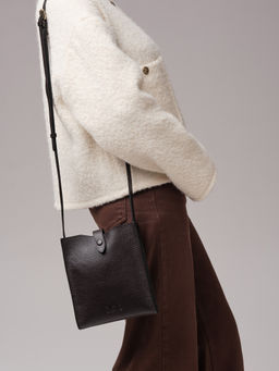 Кожаная сумка кросс-боди Leya DBR 30919 темно-коричневый фото 4