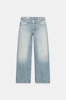 JEANS TRF CINTUR?N TIRO MEDIO / Azul claro - Zara фото 5