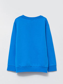 Bisiklet Yaka Bask?l? Uzun Kollu Erkek ?ocuk Sweatshirt - Waikiki фото 2