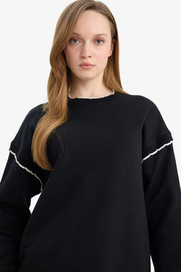 %100 Pamuk Regular F_t Sweatshirt Tunik - Defacto фото 4