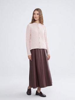 Beli Lastikli Deri G?r?n?ml? Klo? Etek