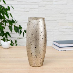 Ваза «Крапле-люстра», d=6.8 см, 10×23 см, стекло, золотая