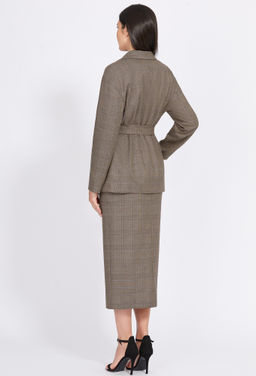 Жакет Bazalini 4922 коричневый клетка