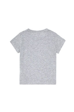 Серая меланжевая базовая футболка для девочек - U.s. polo assn фото 2