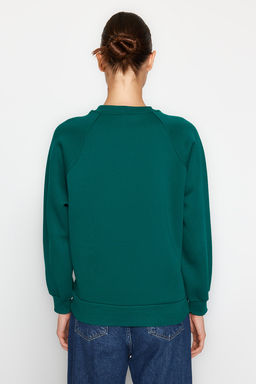 TRENDYOLMILLA Bordo Relaxed/Rahat Kal?p Basic Reglan Kol Bisiklet Yaka Orme Sweatshirt TWOAW24SW00104 фото 6