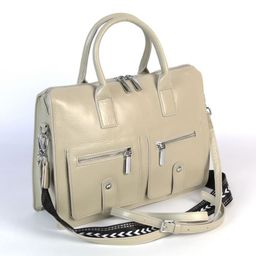 Женская кожаная сумка 3172 Офф Вайт