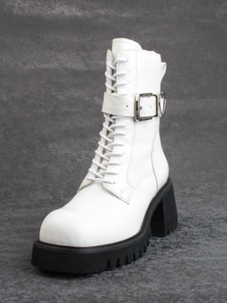 01- GZ6115-G71-N101 WHITE Ботинки демисезонные женские (натуральная кожа) - Фабричный китай фото 7