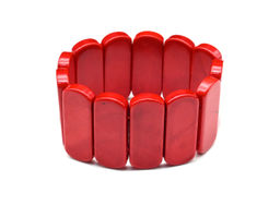 Браслет сегмент 34*13мм из коралла имитация