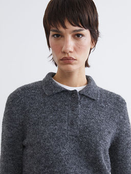 Polo Yaka Kad?n Triko Kazak