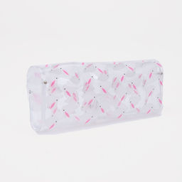 Футляр для очков на кнопке, 15 см 3 см 6 см, цвет розовый/прозрачный - Simaland фото 2