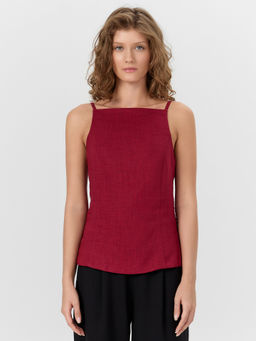 Топ женский бордовый