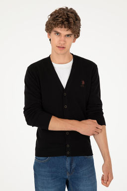 Мужской черный базовый трикотажный кардиган Неожиданная скидка в корзине - U.s. polo assn фото 10