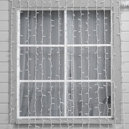 Гирлянда «Занавес» 2×3 м, IP65, УМС, белая нить каучук, 600 LED, свечение мульти, 220 В