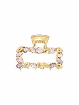 Цена за 6 шт. Крабик для волос «Кэли», прямой, 5 см, золото