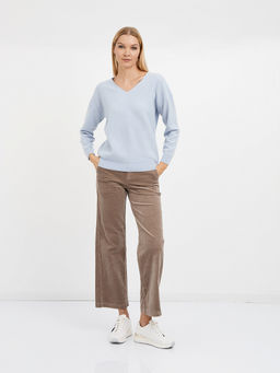 пуловер женский голубой из шерсти - Glenfield фото 2