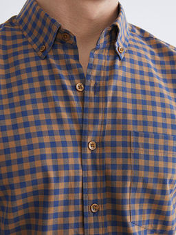 Regular Fit Ekose Poplin Erkek G?mlek