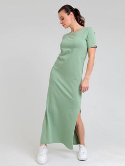 Платье из трикотажного полотна стрейч. - F5 фото 3