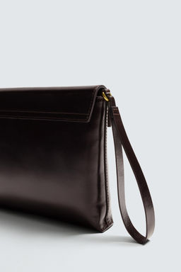 LIMITED EDITION LEATHER CLUTCH BAG - Zara фото 5