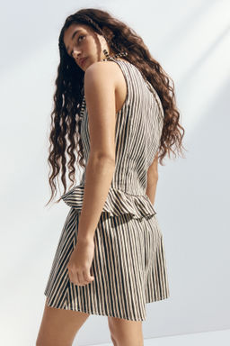 Top en mezcla de lino con peplum - H&m фото 3