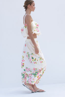 Top cropped con bajo globo - H&m фото 4