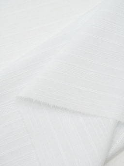 Фактурный хлопок Рельефные полоски цв.Белый (отбеленный), ш.1.45м, хлопок-100%, 115гр/м.кв - Купава фото 6