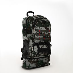 Рюкзак туристический на молнии, с увеличением, 4 наружных кармана, цвет зелёный - Simaland фото 6