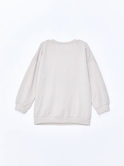 Bisiklet Yaka Uzun Kollu Bask?l? Erkek ?ocuk Sweatshirt