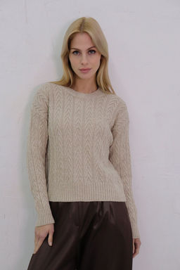 10718 Джемпер цвета льна - Martichelli фото 4
