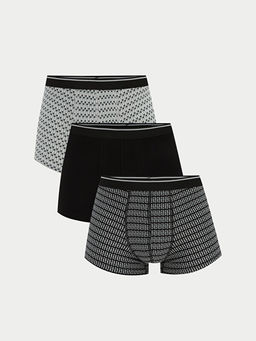 Standart Kal?p Pamuklu Esnek Erkek Boxer 3l?