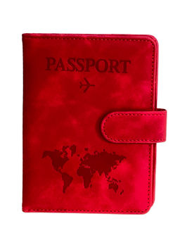 Обложка для паспорта из искусственной кожи, цвет красный