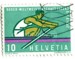 Марка ЧМ по академической гребле 1962 год Швейцария