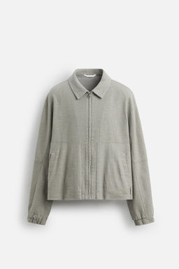 LINEN/COTTON TEXTURED JACKET - Zara фото 6