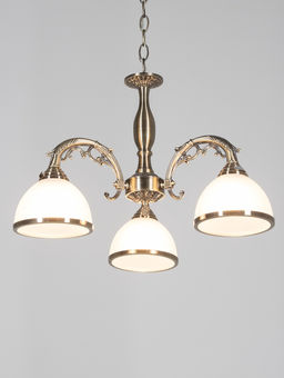 Люстра ЭкономСвет 72702/3A, 3×40 Вт, E27, 56×56×32-70 см, бронзовая